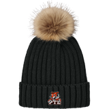 Princeton Tiger Lilies Faux Fur Pom Beanie